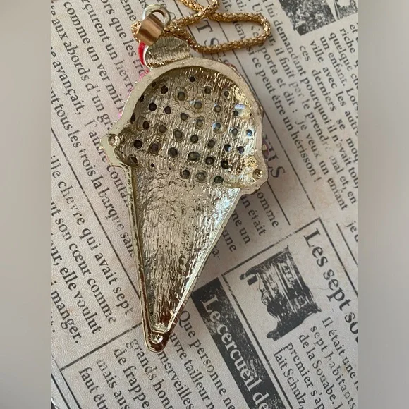 Betsey Johnson Ice Cream Cone Statement Necklace - Picture 3 of 5